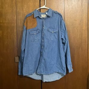 Red Head Shooting Shirt Leather Shoulder Pad (Estimated Size) XL